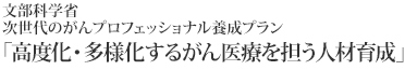 文部科学省　次世代のがんプロフェッショナル養成プラン「高度化・多様化するがん医療を担う人材育成」