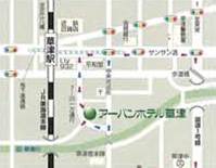 アーバンホテル草津地図