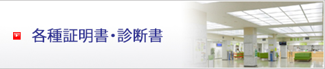 各種証明書・診断書