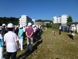 写真：地震防災訓練の講評