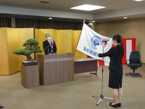 写真：令和２年度秋季大学院医学系研究科入学宣誓式を挙行