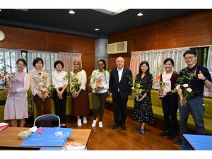 After the lesson, with Ikebana