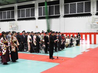 卒業生代表による謝辞 写真:卒業生代表による謝辞