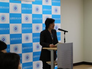 福井健康医療課長補佐の挨拶 写真:福井健康医療課長補佐の挨拶