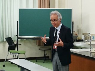立命館守山高校 松井副校長の挨拶 写真:立命館守山高校 松井副校長の挨拶