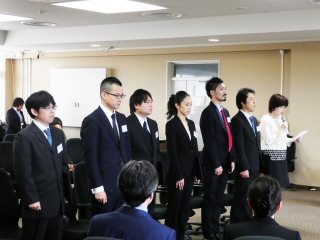 修了生の謝辞 写真:修了生の謝辞