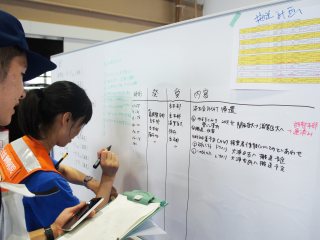 本部での情報収集・整理 写真:本部での情報収集・整理