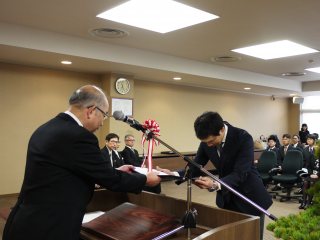 写真：学位授与