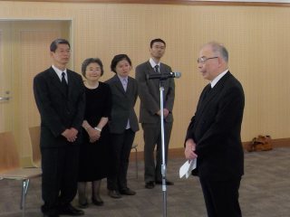 塩田学長の挨拶 写真:塩田学長の挨拶