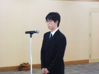 大野主将の挨拶 写真:大野主将の挨拶