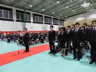 入学生宣誓 写真:入学生宣誓