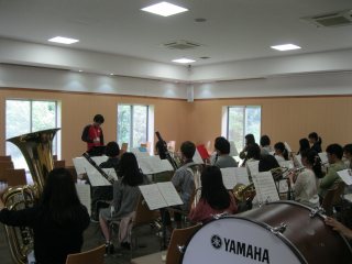 写真：管弦楽団の合同練習