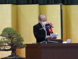 上本学長の告辞 上本学長の告辞