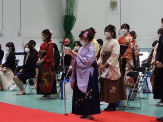 卒業生代表謝辞の様子 卒業生代表謝辞の様子