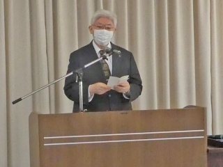 写真：田中病院長の祝辞