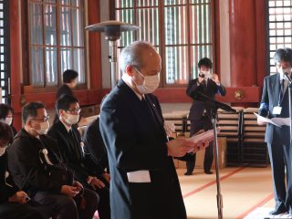 上本学長の「祭文」