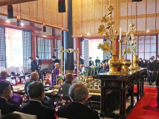 比叡山阿弥陀堂での慰霊法要の様子 比叡山阿弥陀堂での慰霊法要の様子