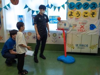 シュート体験の様子